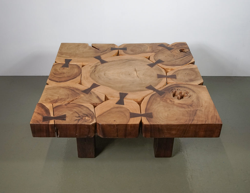 (Fast No-Contact Delivery) Bespoke Wooden Log Coffee Table