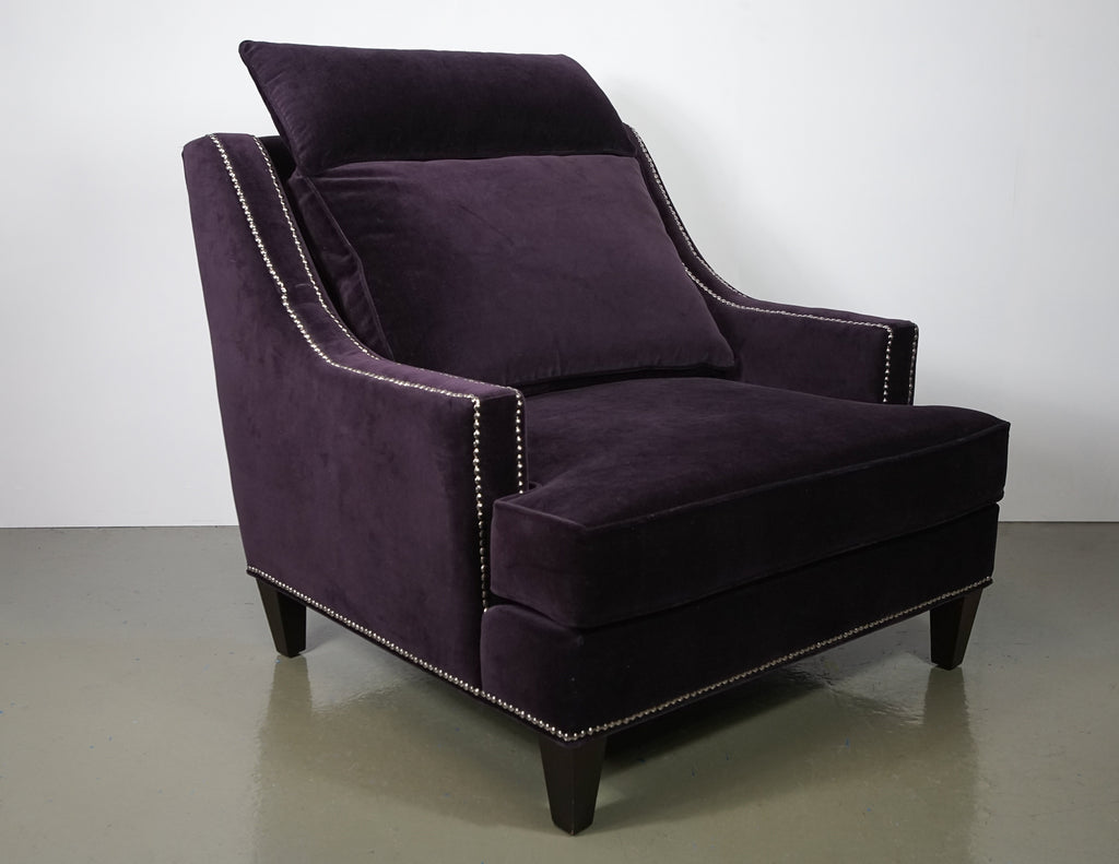 (Fast No-Contact Delivery) Z Gallerie Studded Velvet Armchair