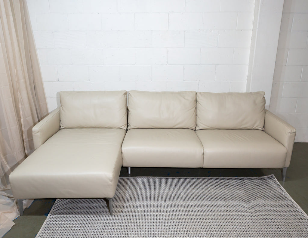 Leather Heal's Chaise Sofa