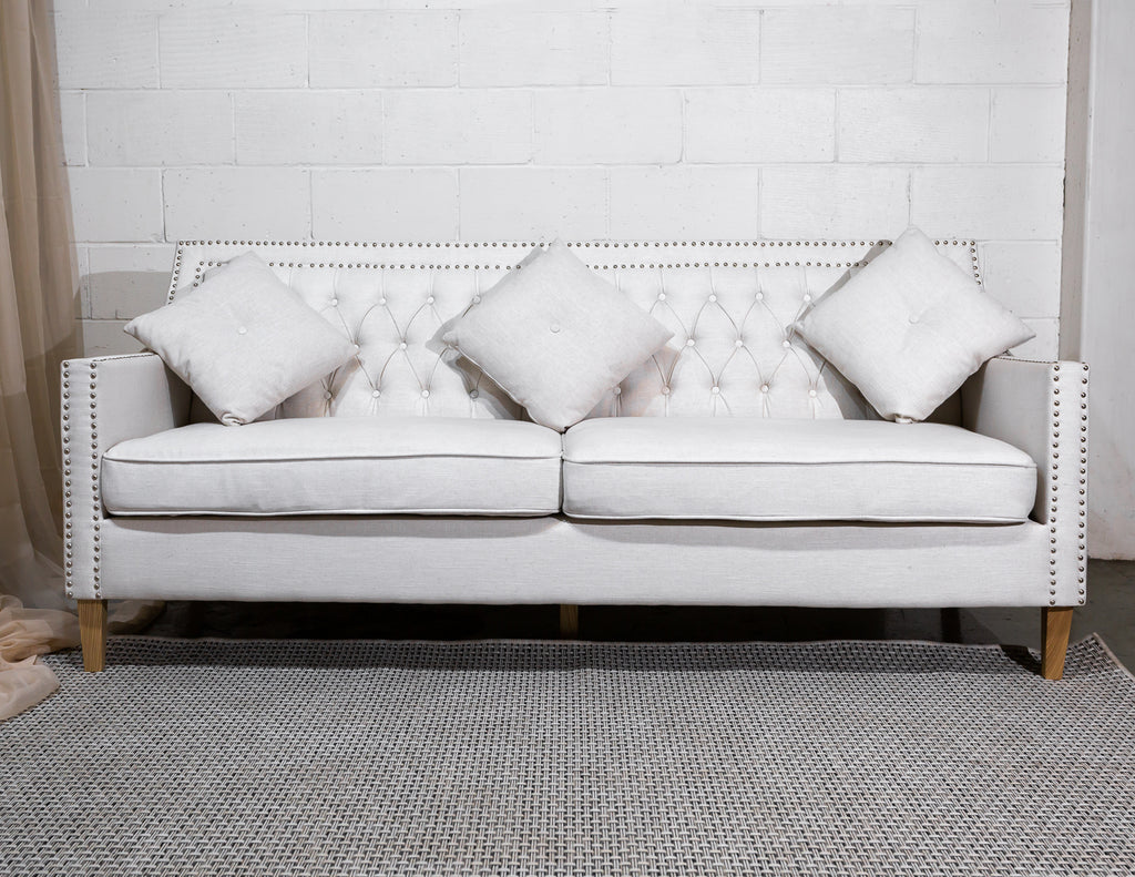 Mark Harris Off-White Chesterfield Bespoke Sofa