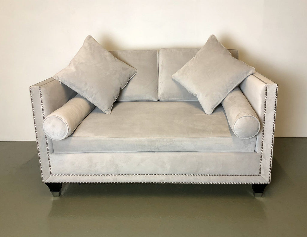 Sweetpea&Willow Studded Hatfield Velvet Sofa